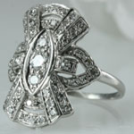 Platinum Art Deco Diamond Ring