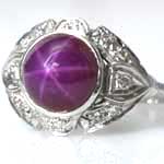 Star Ruby Cabochon Ring