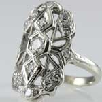 Diamond Filigree Dinner Ring