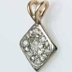 Old Mine Cut Diamond Pendant