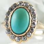 Turquoise Diamond Antique Ring