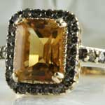 LeVian Citrine Diamond Ring
