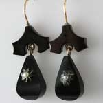 Antique Onyx Pearl Earrings