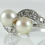 Pearl Toi et Moi Ring
