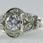 Romantic Diamond Engagement Estate Ring