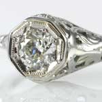 Art Deco Butterfly Engagement Ring