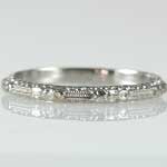Thin Floral Wedding Band