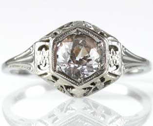 Estate Filigree Wedding Ring Setting