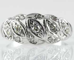 Estate Wide Gold Wedding Ring