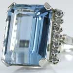Large Blue Topaz Ring