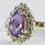 Vintage Amethyst Diamond Ring