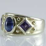 Vintage Sapphire Amethyst Ring