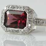 Vintage Tourmaline Filigree Ring