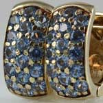 Vintage Blue Topaz Loop Earrings