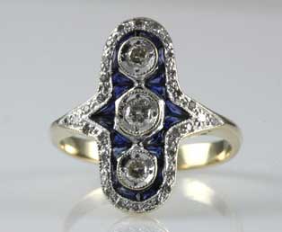 Diamond Sapphire Vintage Ring
