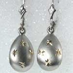 Star Dangle Gold Earrings