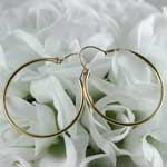Vintage Yellow Gold Hoop Earrings