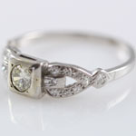 1920s Diamond Platinum Wedding Ring