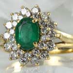 Colombian Emerald Diamond Ring
