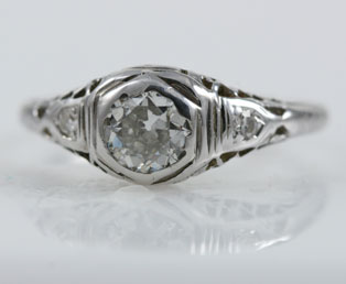 Diamond Filigree Wedding Ring