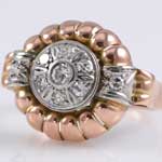 Retro Diamond Rose Gold Ring