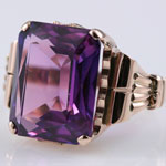 1940s Purple Rose Gold Ring