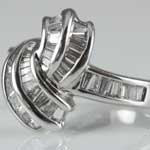 Platinum Diamond Baguette Ring