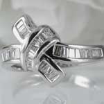 Platinum Diamond Bow Ring