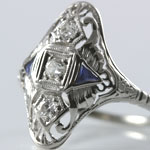 Art Deco Sapphire Diamond Ring