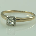Old Mine Cut Diamond Ring