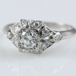 Platinum Art Deco Wedding Ring