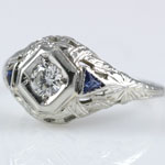 Deco Filigree Wedding Ring