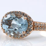 LeVian Aquamarine Diamond Ring
