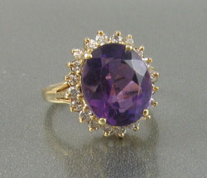 Deep Purple Amethyst Ring