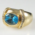 Vintage Blue Topaz Ring