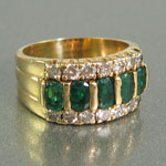 Natural Emerald Wide Band