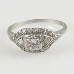 Platinum Antique Diamond Engagement Ring