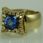Purple Sapphire Diamond Ring