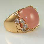Rose Quartz Cabochon Ring