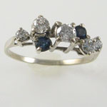 Blue Sapphire Diamond Ring