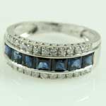 Sapphire Diamond Band
