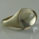 H. Stern Big, Smooth Clear Quartz Gold Ring - Golden Stones Quartz Collection